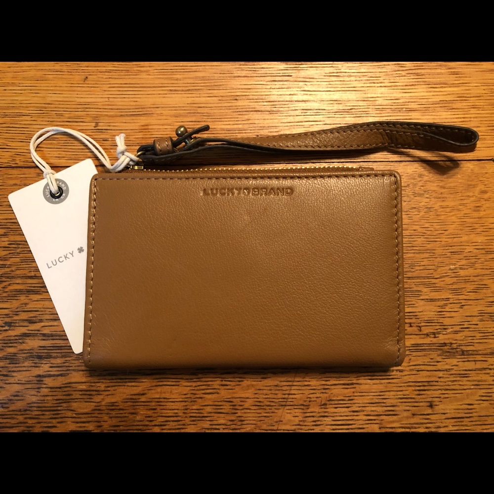 Lucky Brand Tan Wristlet Wallet
